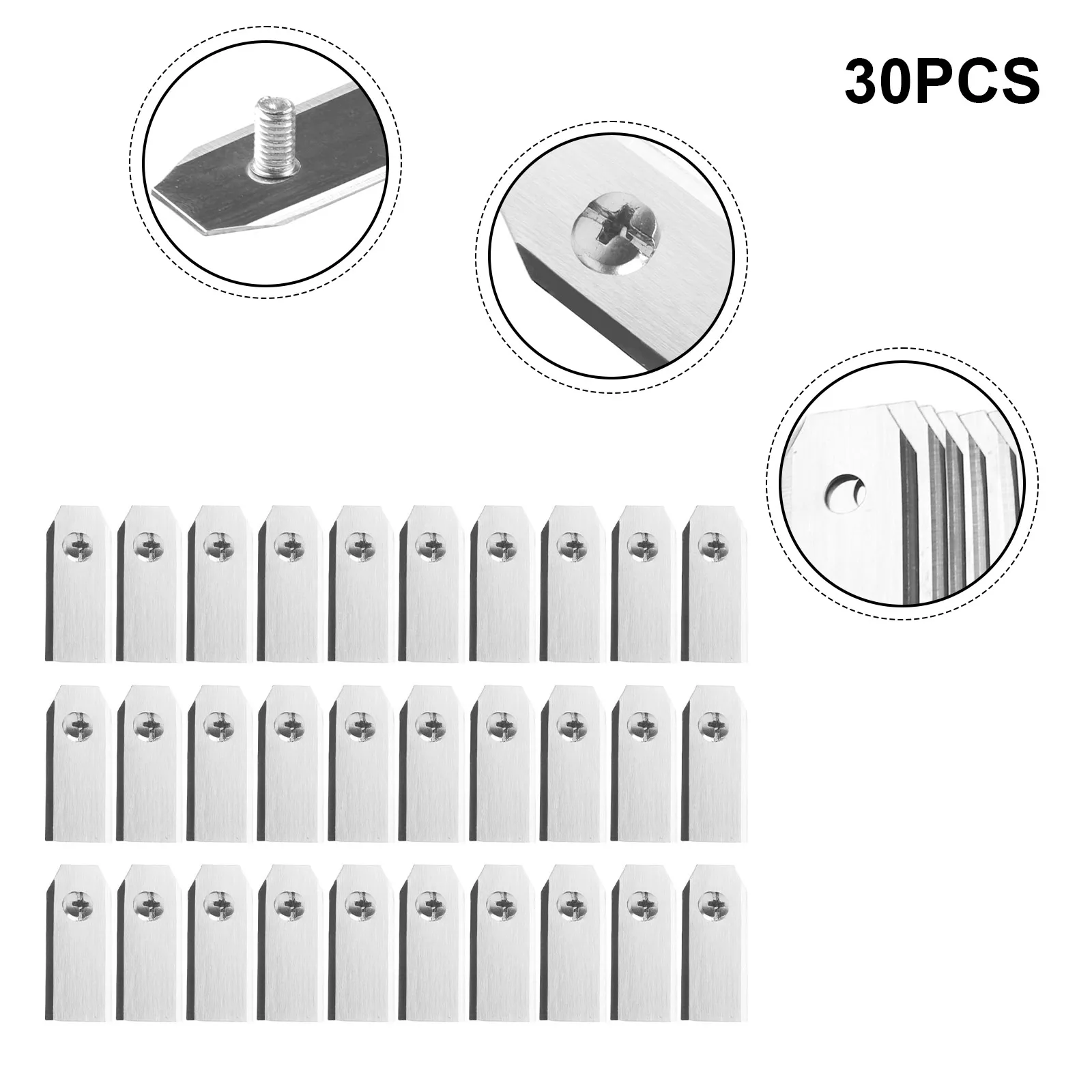 Premium Replacement Blade For Robotic Lawnmower Set, 43 Mm Long, Titanium Coating For Up To 40% More Mowing Time