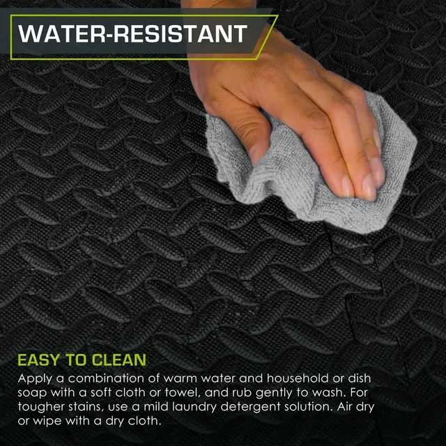 16Pcs Non-slip Waterproof Fitness Mat Shock-absorbing Floor Protection Splicing Exercise Mat Power Yoga Training Floor Tiles 3