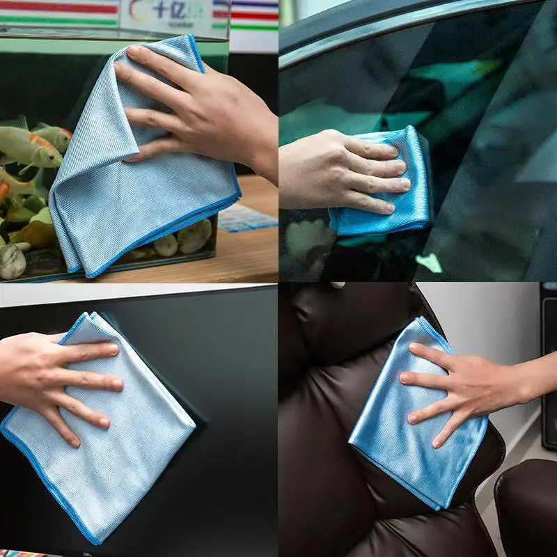 Streak-Free Microfiber Cleaning Cloth for Glass and Mirrors - 25x25cm