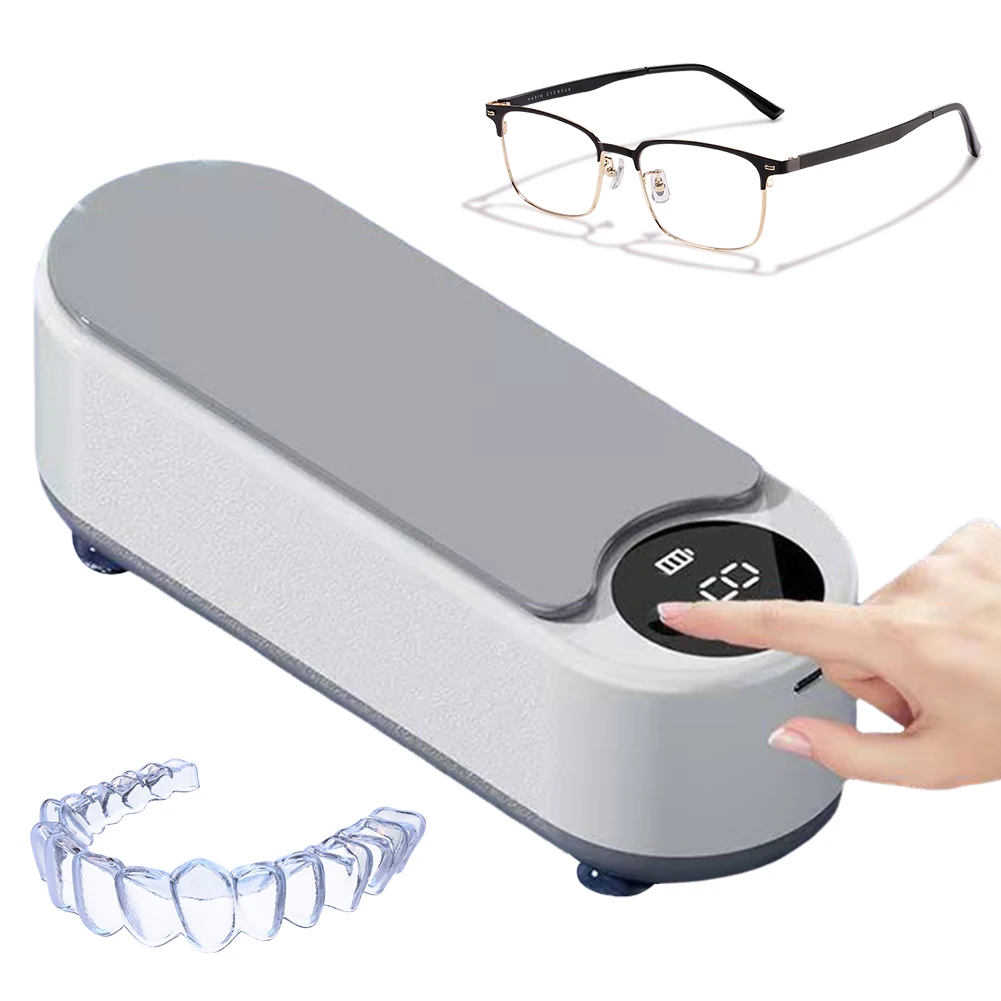 360°Deep Cleaning Ultrasonic Cleaner High Frequency Automatic Timing Cleaning Machine for Jewelry Glasses Necklaces Rechargeable
