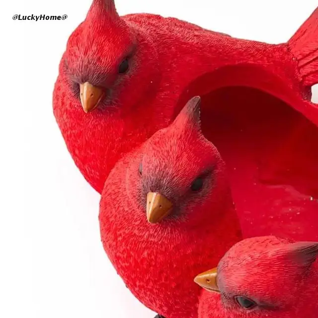 Madárszobor Ültetvények Edénykert Dekoratív Családi Barátok Kollégájának Jelen Van - Image 4
