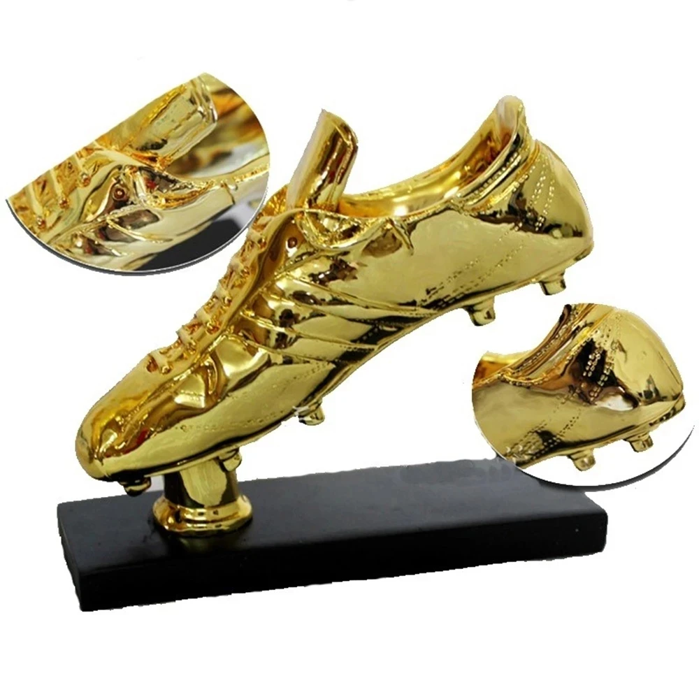 

European Golden Shoe Football Soccer Award Trophy Best Shooter Gold Plated Shoe Boot League Fans Souvenir Cup Gift Resin Crafts