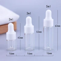 2/3/5ml Empty Mini Dropper Bottle Glass Essential Oil Serum Lotion Liquid Drop For Massage Pipette Bottles Refillable Bottle 2