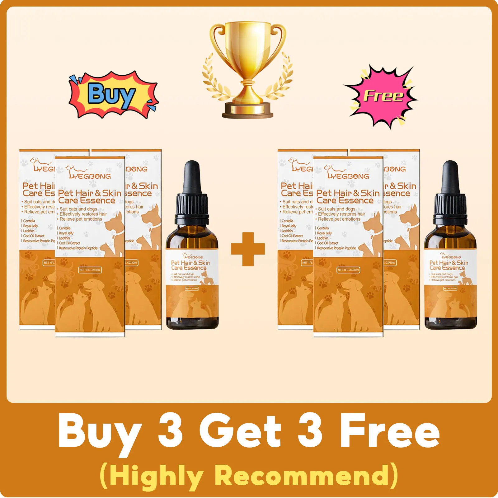 Pet Skin Care Essence Promote Hair Growth Hair Thinning Moisturizing Wound Cleaning Repair Skin Itching Relieving Cat Hair Serum 2