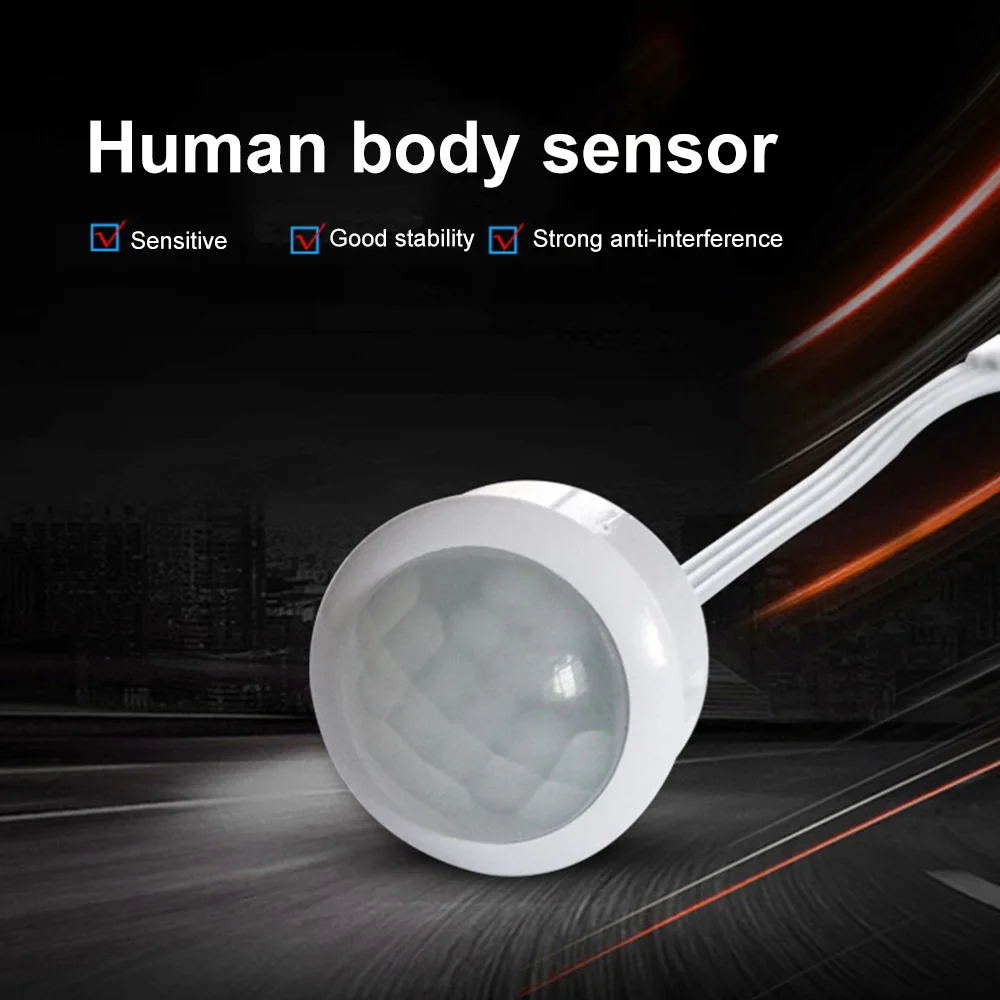 Interruptor de luz con Sensor automático, detector de movimiento infrarrojo  PIR, luz nocturna sensible para interiores y exteriores, 4-12V, 1MA, 4-7M -  AliExpress