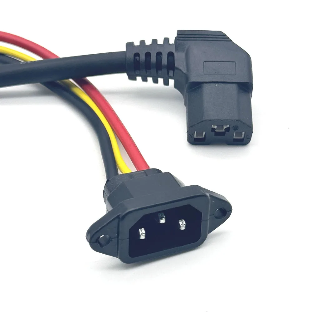 Durable 10A Elbow Charging Socket with Triple Vertical Connections