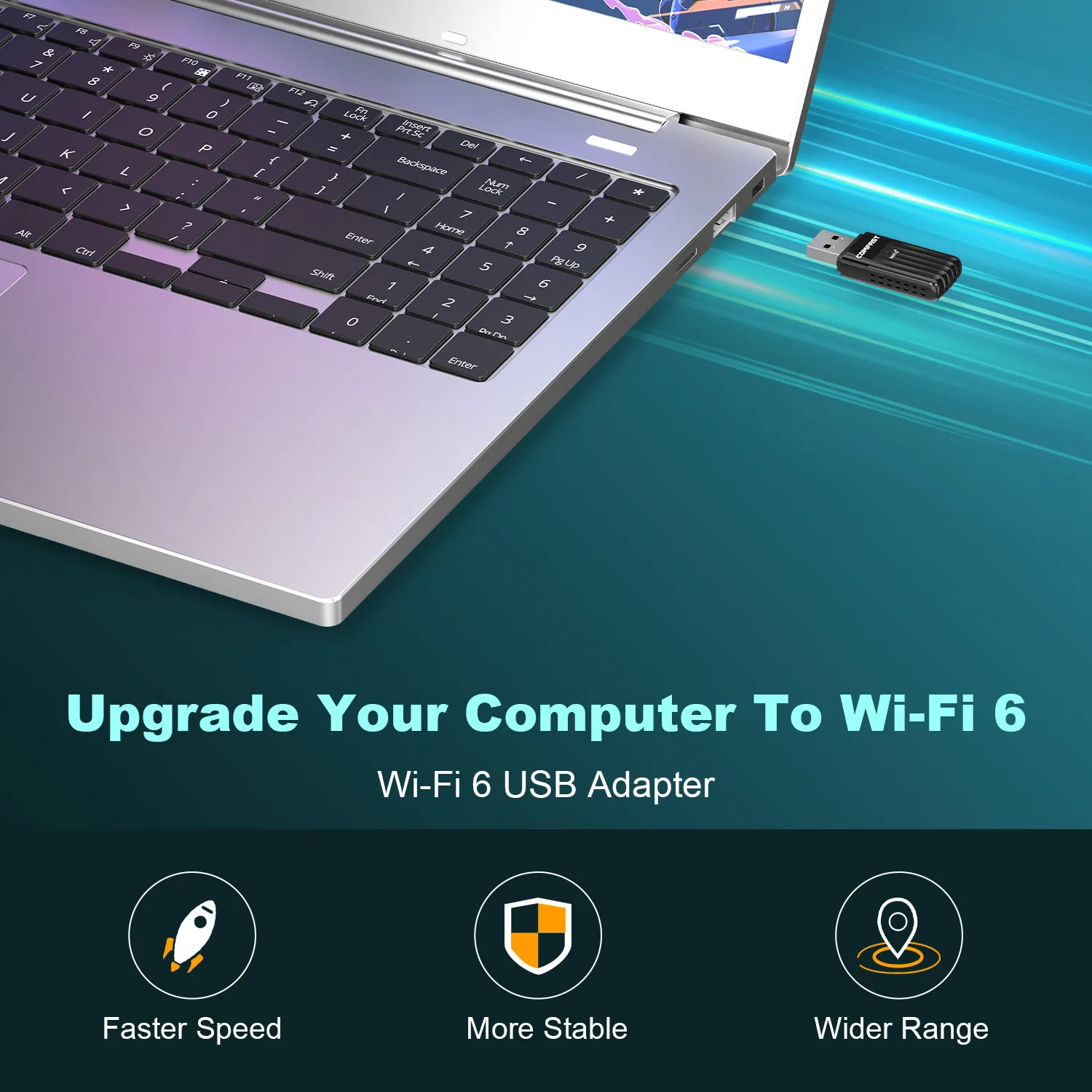 COMFAST AX900 WiFi 6 Adapter 2.4G i 5GHz 900Mbps WiFi adaptador BT5.3 WiFi z darmowym napędem WiFi Bluetooth USB Dongle dla Win10/11 WPA3 wifi6