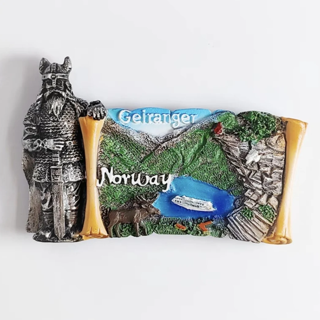 Magnetic Fridge Stickers Europe Norway 3D Fridge Magnets Tourism Souvenir Refrigerator Magnets Sticker Collection Handicraft Decoration Articles