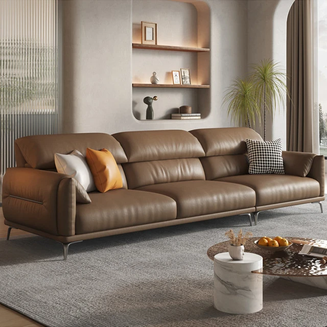 Canapé 2 places/3 places/4 places en cuir, meuble de salon moderne -  AliExpress