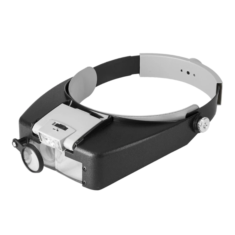 Headband Magnifier with 2 LED Light Wearable Magnifier Adjustable Headband  Lluminated Magnifier for Reading Jewelry Watch Repair - AliExpress