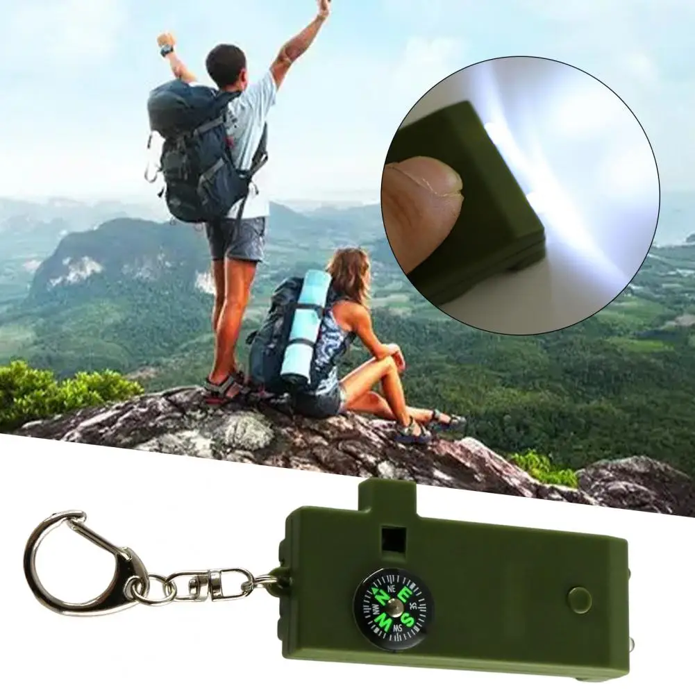 

Survival Whistle High Decibel Anti-drop Waterproof Multipurpose ABS 4 in 1 Multifunctional Compass Whistle Outdoor Camping