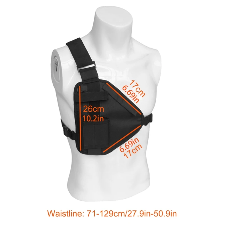 남성 여성을위한 streetwear 조끼 가방 Tacticali Chest Rig 가방 힙합 트렌드 캔버스