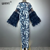 Robe plissée élastique WINYI, tenue de plage, kaftan de vacances, abaya de luxe de Dubaï, robe de soirée longue, robe de soirée musulmane pour femme 2