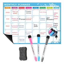 A3 Whiteboard Erasable Monthly Weekly Schedule Calendar Planner Dry Erase Whiteboard Refrigerator Sticker Message  Board  Menu