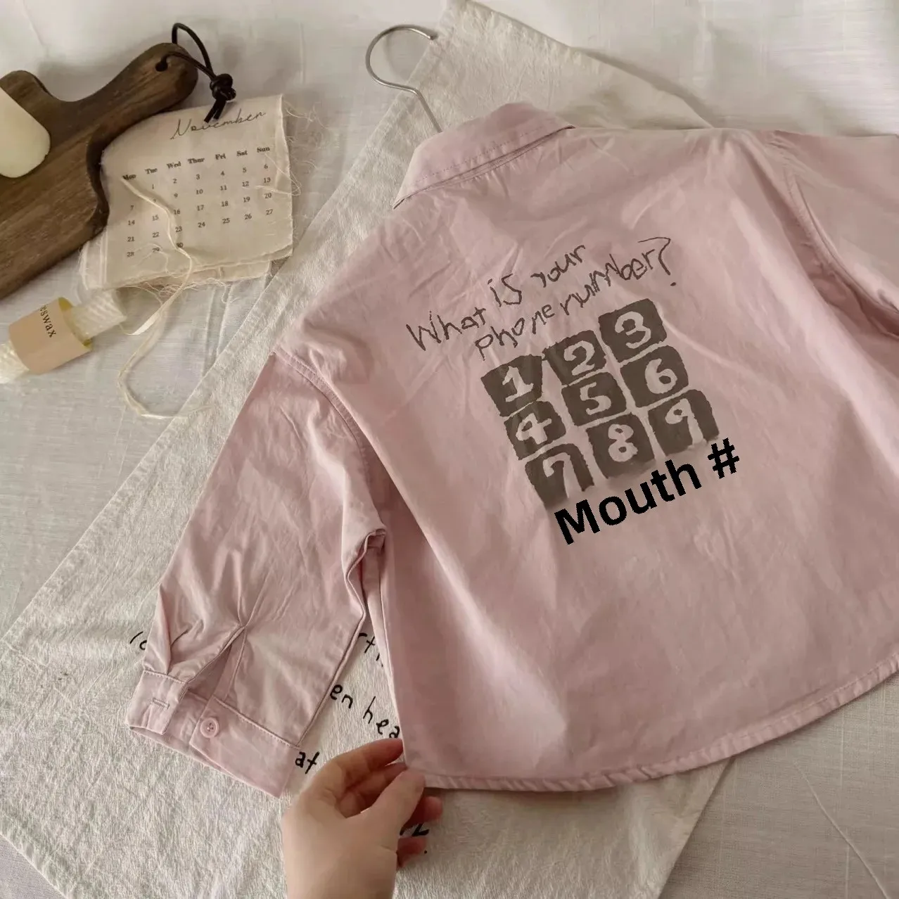 Long Sleeve Children's Shirt Casual Pure Color Collar Baby Cartoon Open Cardigan Boy's Clothing Spring Autumn Season