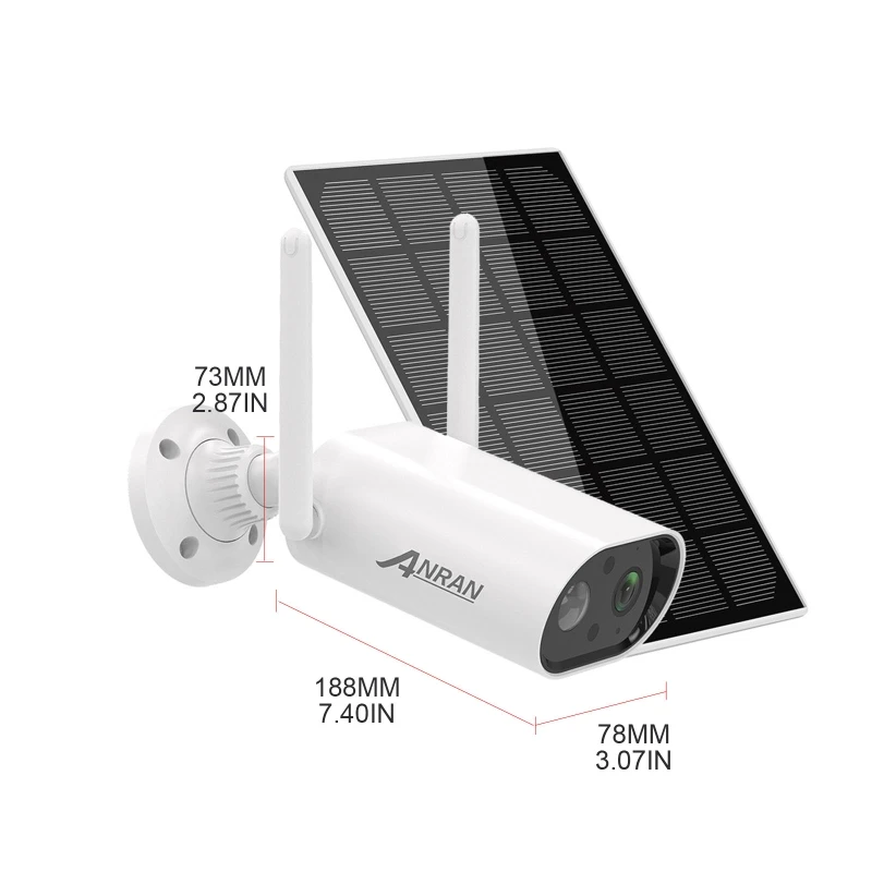 태양광 발전 WiFi 홈 보안 시스템 모션 감지 양방향 오디오 IP65