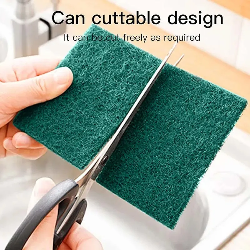 10/20/30PCS Scrub Pads Household Kitchen Oil Removal Dishwashing Pot Pads Scratch Free Multipurpose Reusable Cleaning Dishrag BEST SELLERS