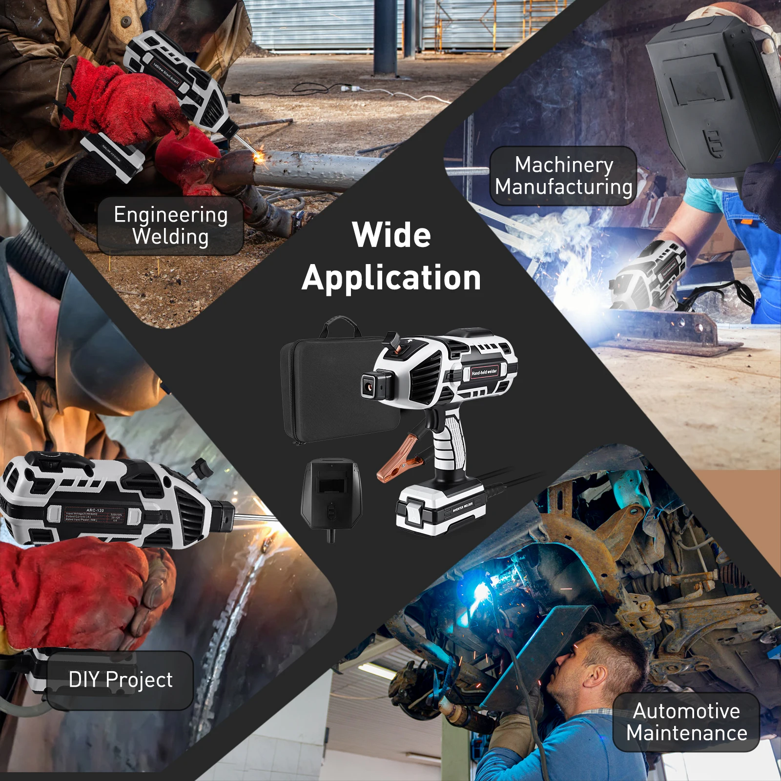 Handheld Welder IGBT Inverter Welding Machine 20-120Amp Adjustable ARC Welding Suitable for 3/32&Prime;-1/8&Prime; Rods