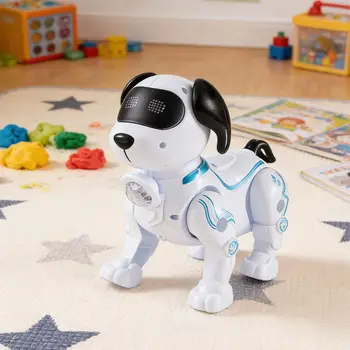 Cane Robot Musicale Intelligente Interattivo che Cammina e Canta, Giocattolo Educativo per Bambini che Gattona e Interagisce