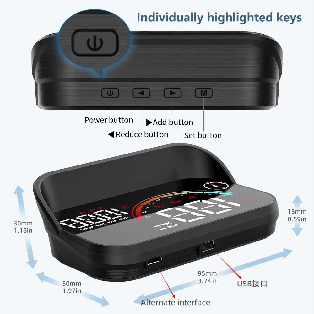 M22  ڵ  ÷, GPS HUD ӵ,   , ڵ ׼, ӵ ð  ð