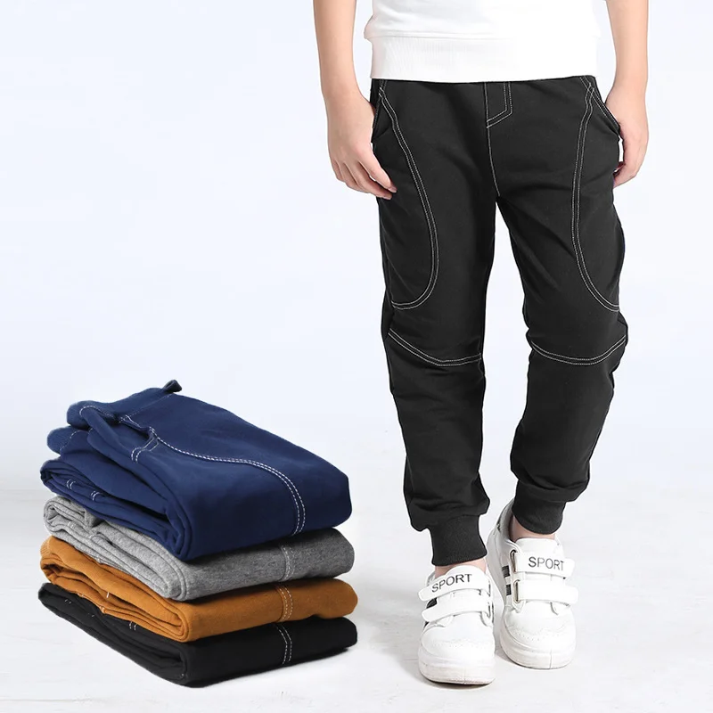 Autumn Winter Children Pants Boys Thickened Casual Large Velvet Warm Children Pants