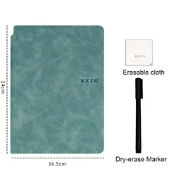 Erasable Waterproof Portable Whiteboard Notebook for Students and Office Use (2 - Lake Blue - A5)