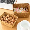 Woven Seagrass Storage Baskets Fruit  Box Cosmetic  ContainerStraw Rattan  Desk Organizer Picnic  1