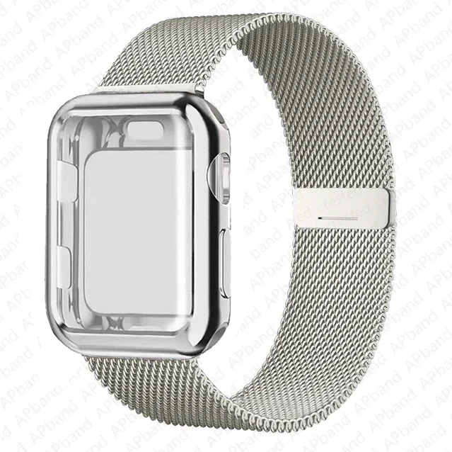Elegant Stainless Steel Milanese Loop Watch Strap and Case