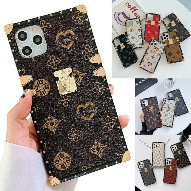 For iPhone 11 12 13 14 7 8 XS Eye Trunk Case Luxury Leather