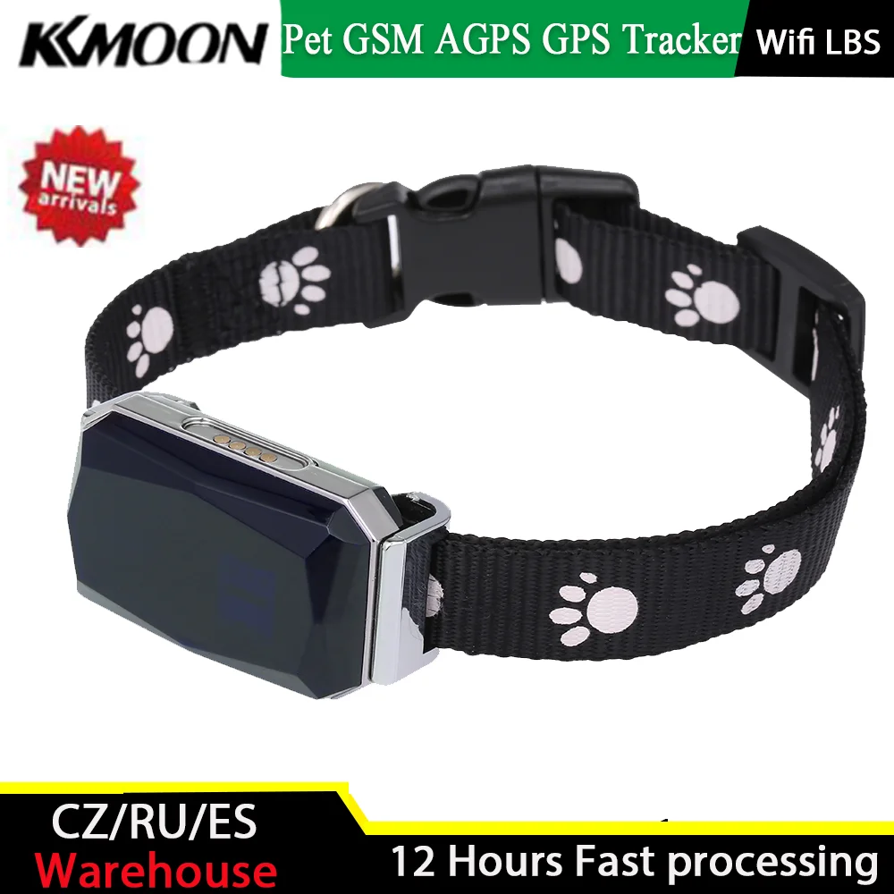 Smart GPS Tracker GSM Pet Position Collar IP67 Protection Multiple Positioning Mode Geo-Fence SOS Realtime Tracker Anti-Lost
