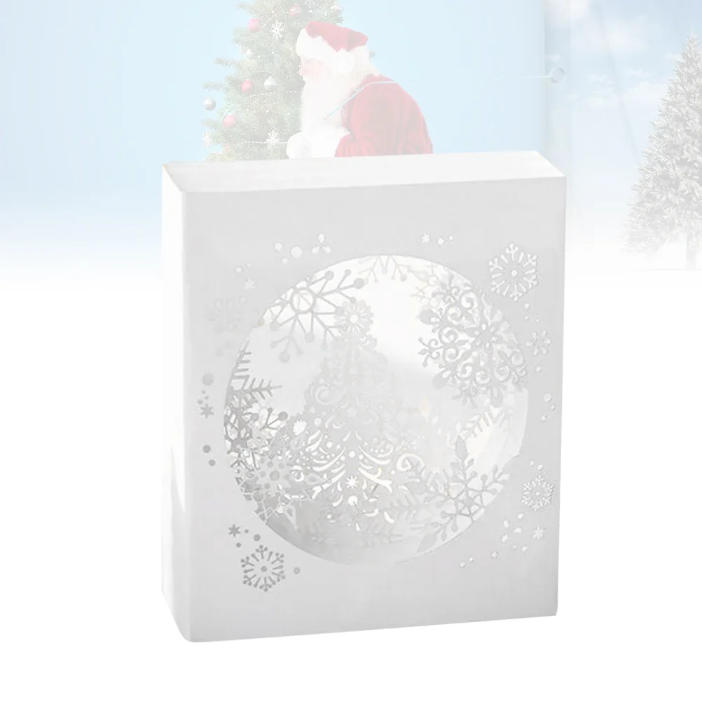 

Милые 3D снежинки, поздравительные рождественские открытки, Рождественский подарок с благословением, аксессуары для фотографий