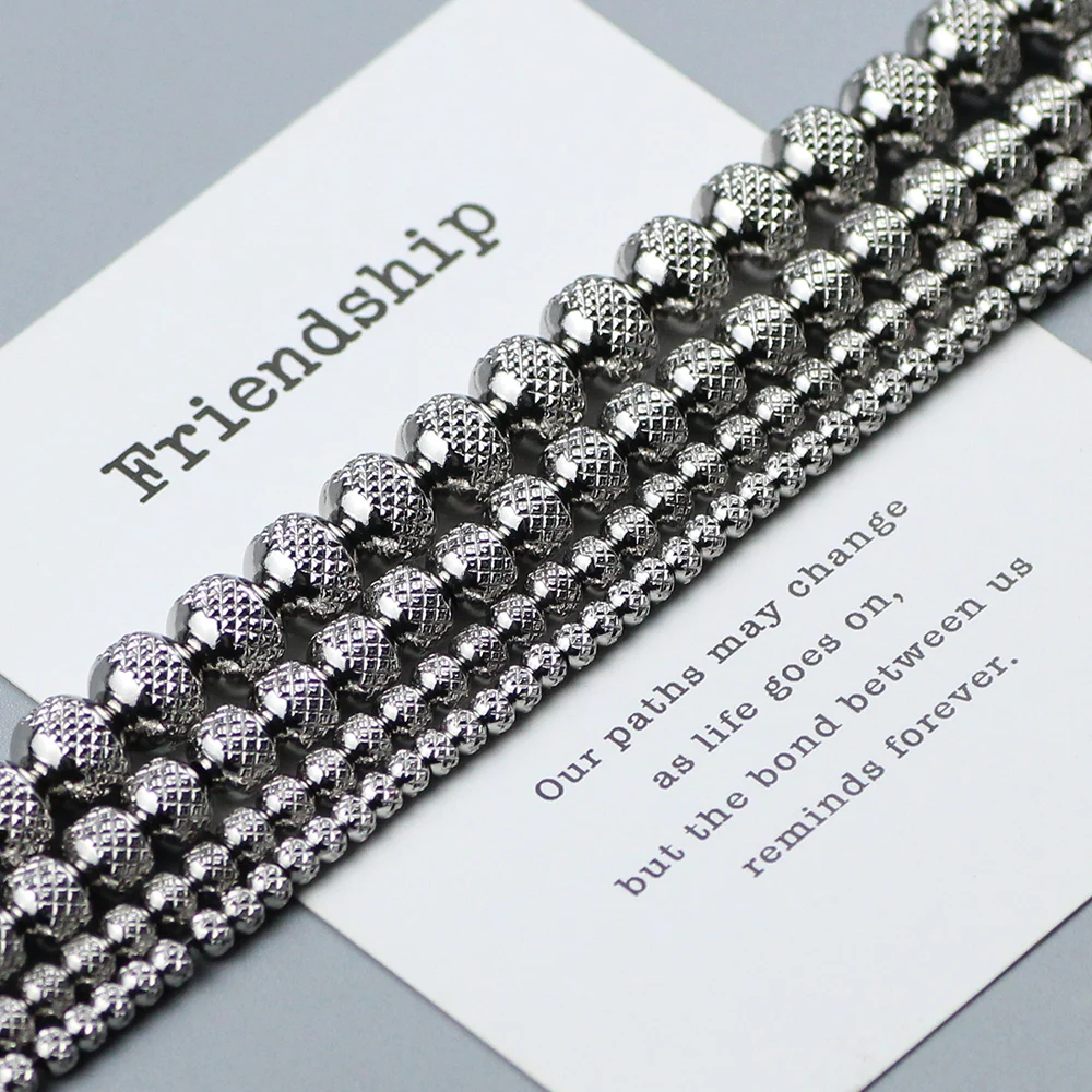 WYLeeS круглые бусины из нержавеющей стали в форме сетки/проволоки для изготовления ювелирных изделий ручной работы 3-8 мм оптом