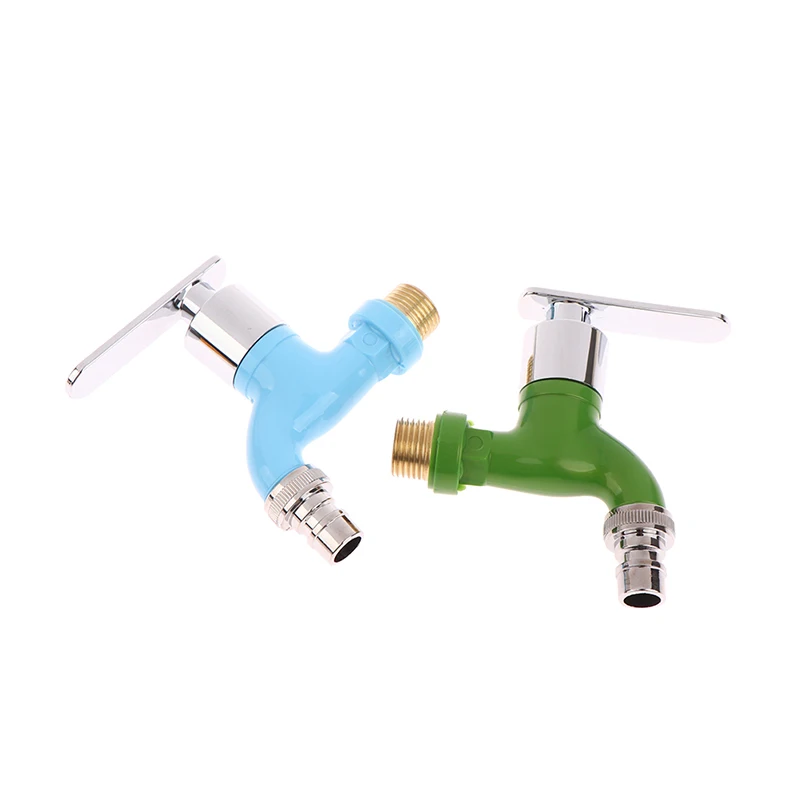 

4 Colors Plastic Faucet 1/2" Male Wall Mounted Washing Machine Faucet Water Hose Quick Connector Garden Balcony Faucet 1pc