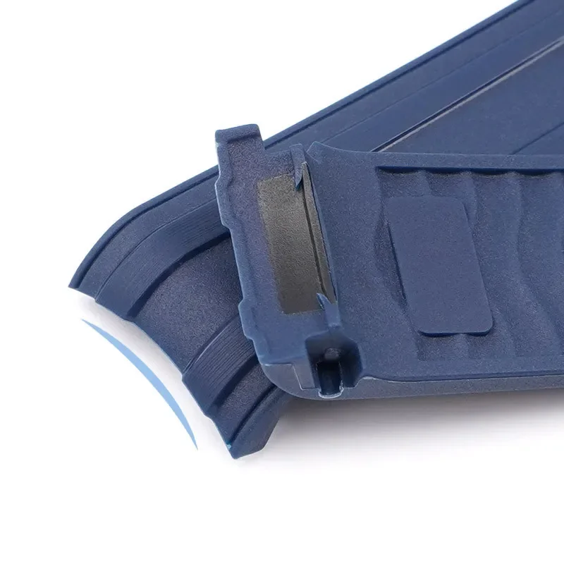 Premium Silicone Rubber Diving Watch Band with Curved End - Universal Strap