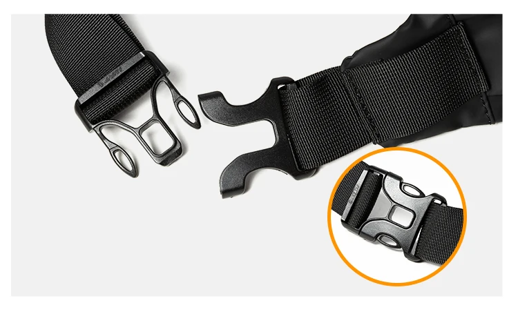 MATE ELAN Wasserdichte Herren-Gürteltasche, leicht, modisch, für kurze Reisen, Umhängetasche, Reißverschluss, Diebstahlsicherung, Outdoor-Telefon-Umhängetasche – Detail 8