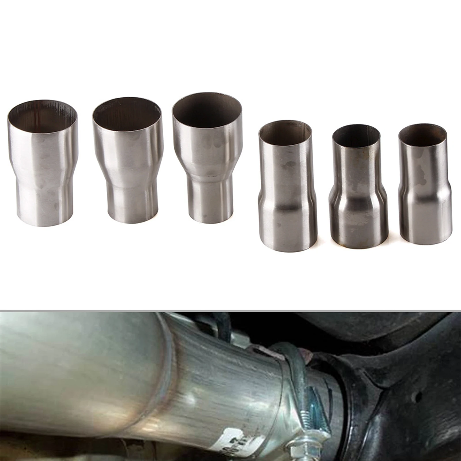 

Universal Stainless steel Straight Adapter reducer car motorcycle Exhaust Muffler pipeline welded pipe Multiple sizes available