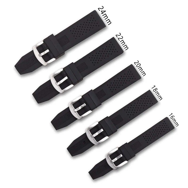 Breathable Silicone Waterproof Watchband Replacement Strap