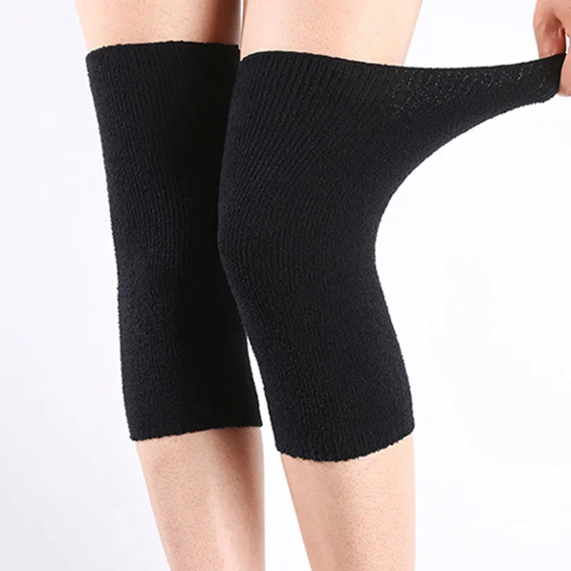 1Pair Women Light Weight Warm Knee Sleeve Solid Winter Coldproof Warm