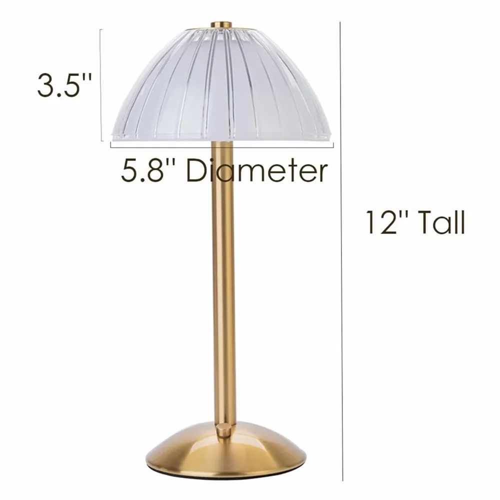 LED Table Lamp Touch Sensor Dimmable Desktop Night Light Rechargeable Wireless Reading Lamp for Hotel Bar Bedroom Decor Light 5