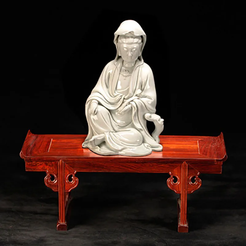 Rosewood miniature furniture with raised head drawer, strip table, chicken wing Wood, rectangular carved base, small shrine tabl