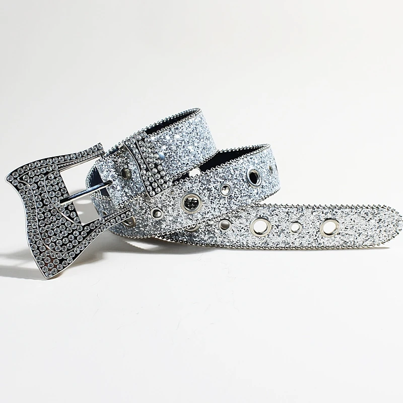 

Ladies Y2K Style Western Thick Belt with Dopamine Star Sparkling rhinestone embellished belt suitable for women