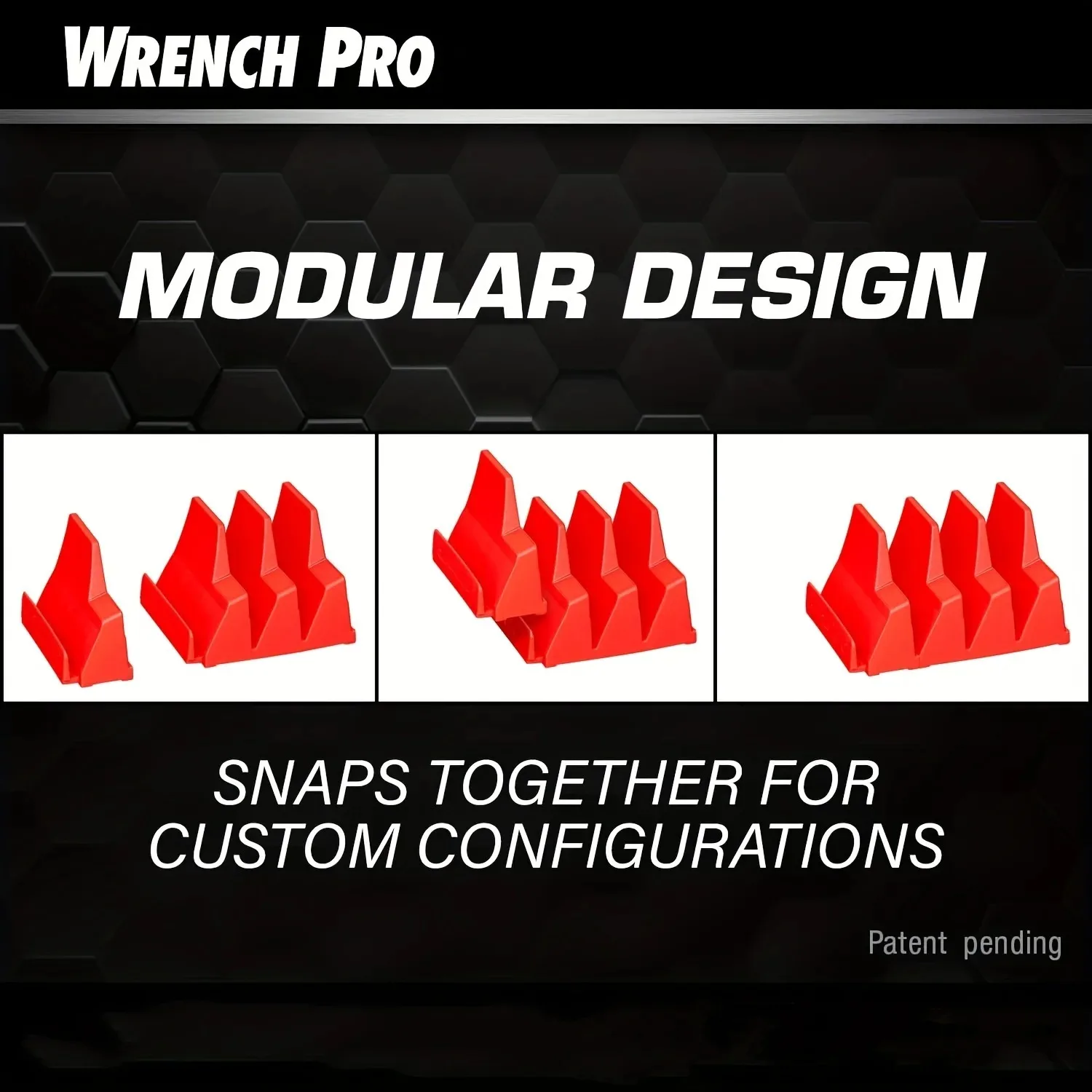 Wrench Pro Upright Storage Organizer 20 Wrenches Magnetic Hexagonal Head Style Modular Toolbox Holder Made Durable Plastic wrench organizer wrench holder tool organizer