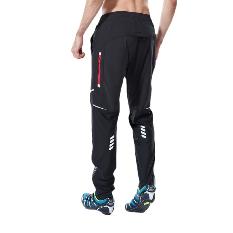 Summer Breathable Elastic Cycling Pants for Men Quick Dry Riding Pants Man Thin Sports Reflective Strip Fishing