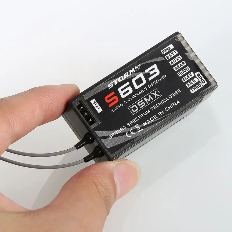 Récepteur RC DSMX 6 canaux S603 2.4GHz pour Spektrum DX6i DX7 DX8 JR