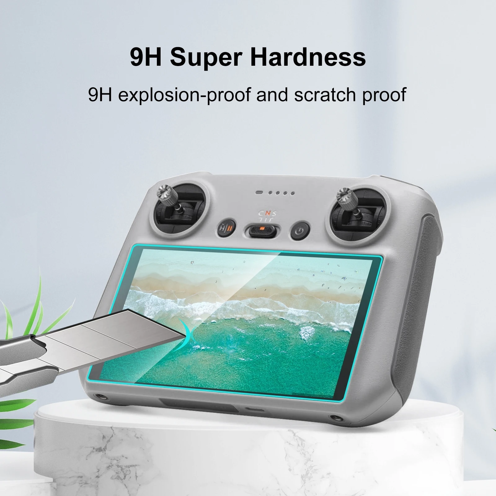Film de protection écran pour DJI Mini 3 Pro et Mini 4 Pro, lot de 1, posé sur drone