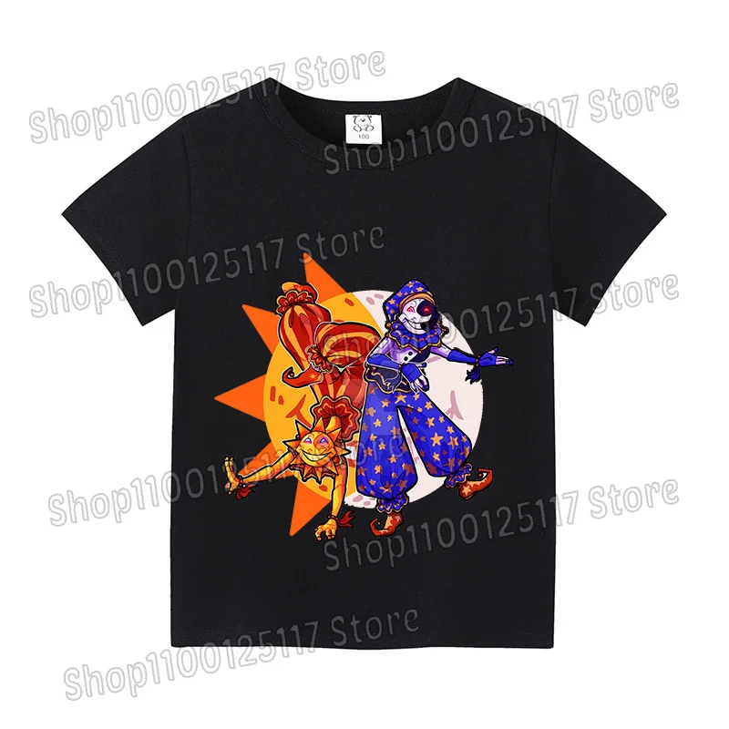 Children's Five Nights at Freddy's Anime Graphic T-Shirt – Short Sleeve White and Black Tee