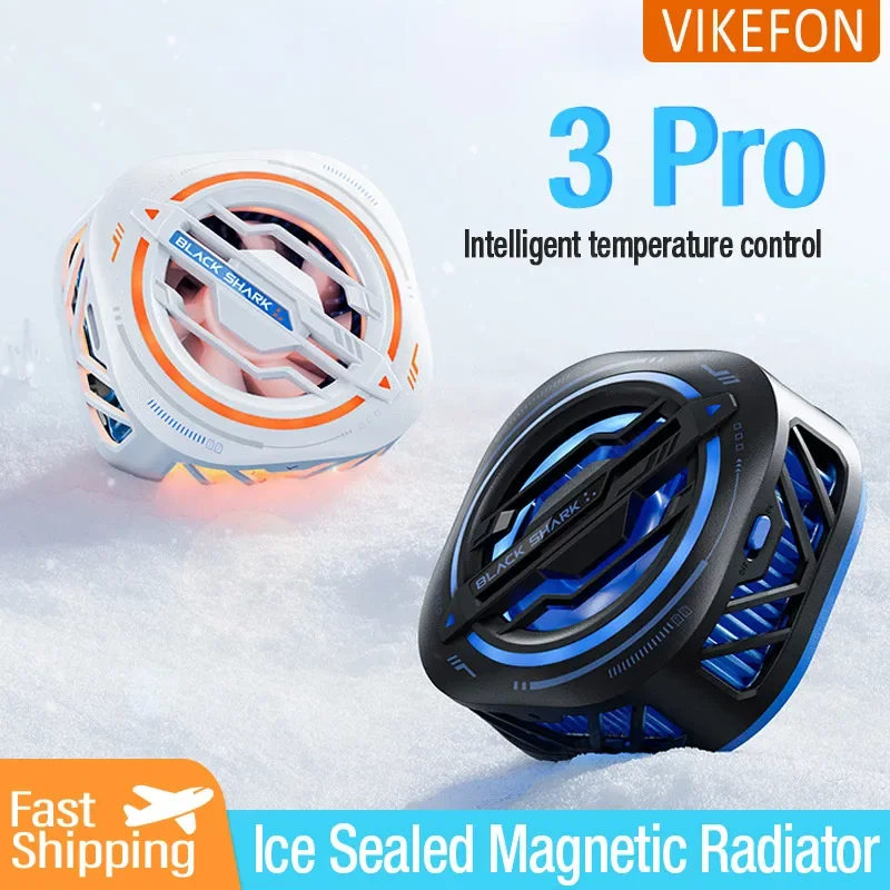Black Shark 3Pro Magnetic Mobile Radiator Intelligent Temperature Control Adjustable RGB Light for iPhone Samsung Xiaomi Cooler phone cooler mobile radiator mobile heat dissipation plate cell phone fan