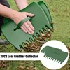 2pcs Leaf Rake Scoops Convenient Leaf Clip Home Garden Leaf Collector Grabs Tools Quiet Yard Work Rake 5