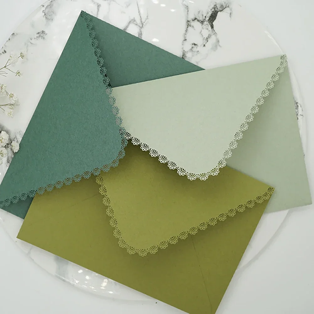 Mailing Envelopes 5pcs Vintage Western Kawaii Hollow Lace for Letter Pads Wedding Party Invitation Cards Cover