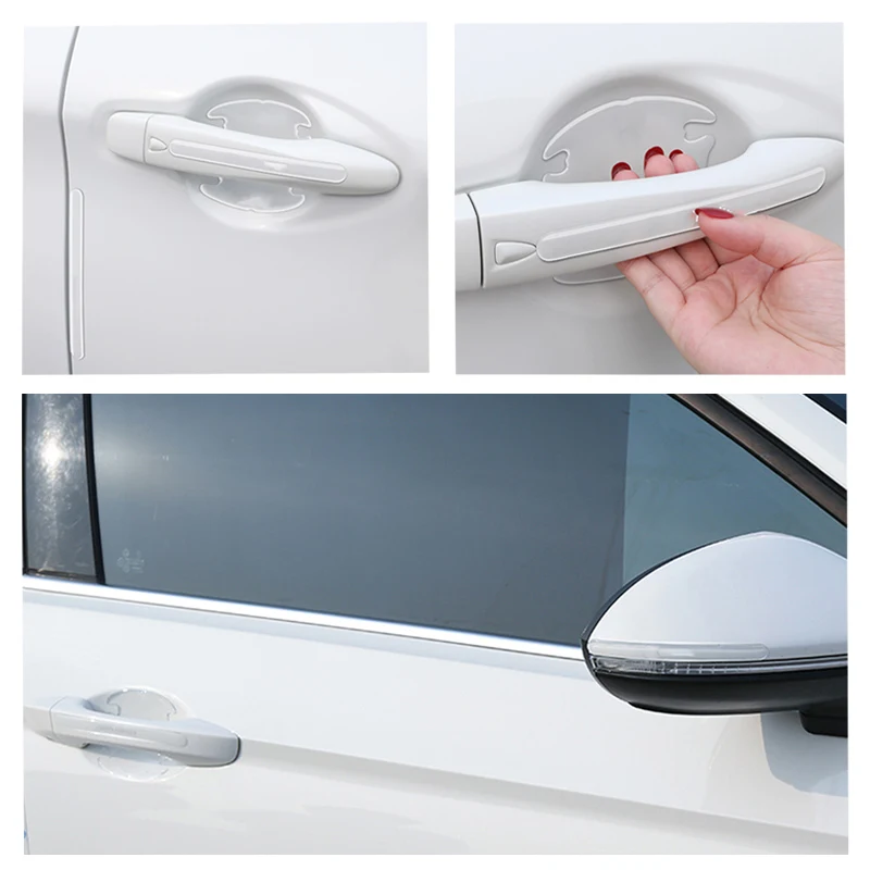 SEAMETAL Car Door Bowl Transparent Anti-collision Protector Bar Stickers Side Edge Protection Guards Cover Protection Strip